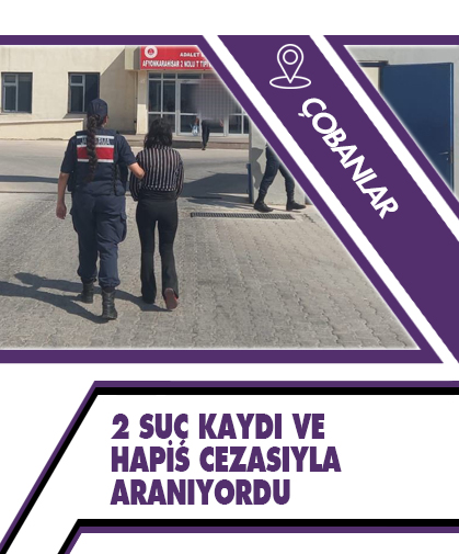 2 suç kaydı ve hapis cezasıyla aranıyordu