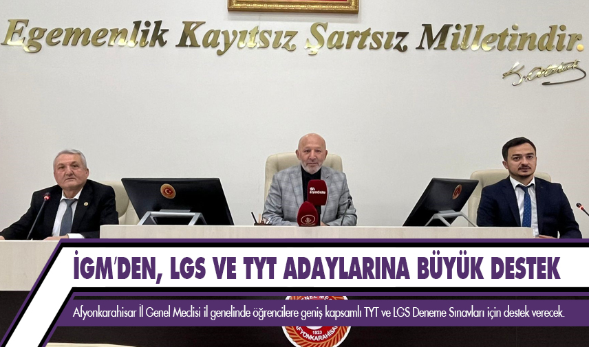 İGM’den, LGS ve TYT adaylarına büyük destek