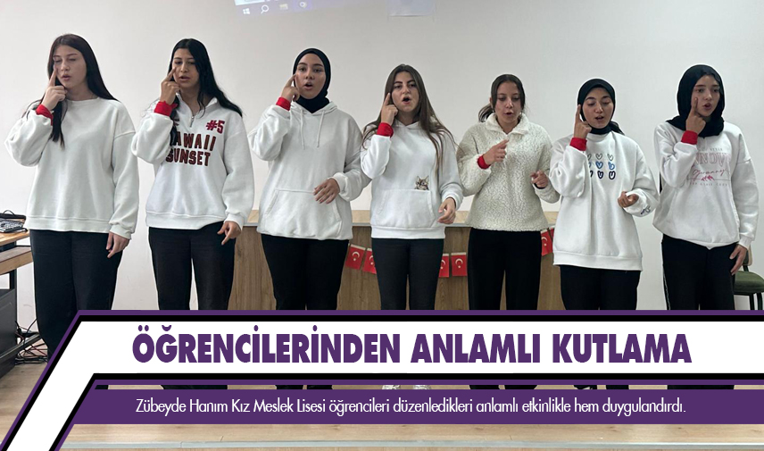 Öğrencilerde işaret diliyle anlamlı kutlama