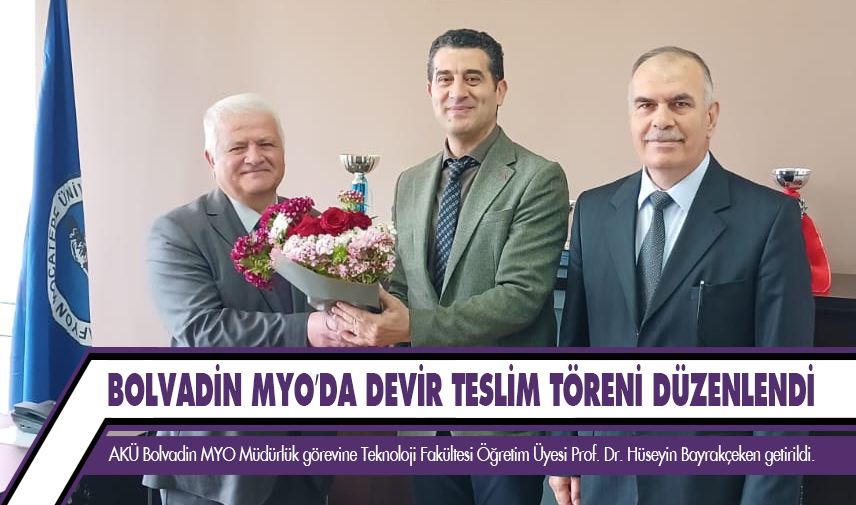 Bolvadin MYO’da devir teslim töreni düzenlendi