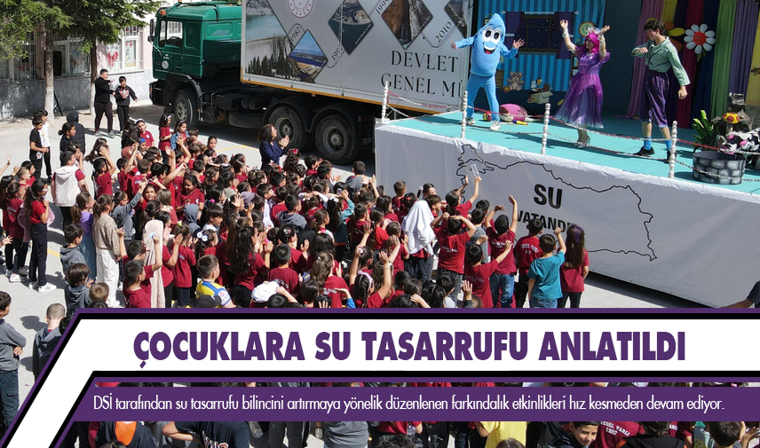 Çocuklara su tasarrufu anlatıldı