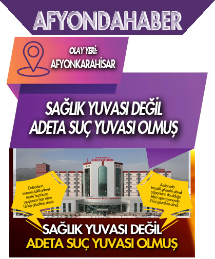 Sağlık yuvası değil adeta suç yuvası olmuş